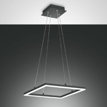 Stropné LED svietidlo Bard 42x42 cm antracit