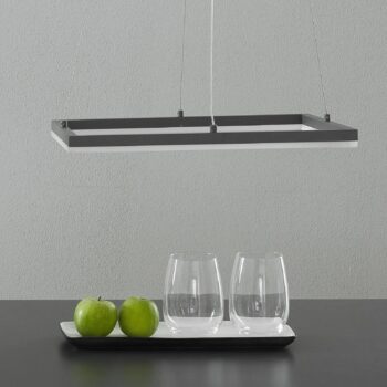 Stropné LED svietidlo Bard 42x42 cm antracit