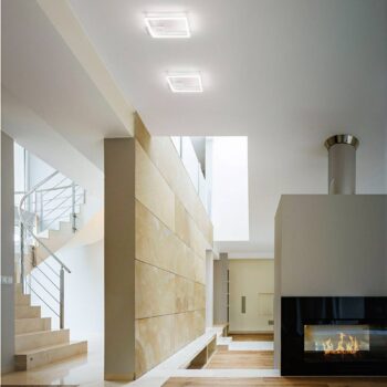 Stropné LED svietidlo Bard 42x42cm 1-pl., biele