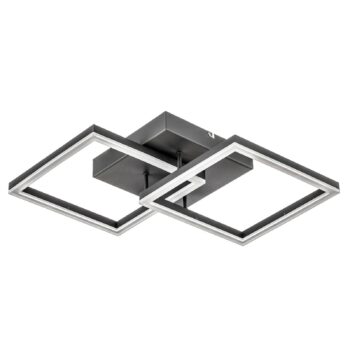 Stropné LED svietidlo Bard 45x45 cm 2-pl. antracit
