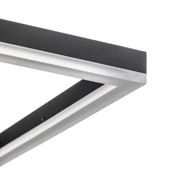Stropné LED svietidlo Bard 45x45 cm 2-pl. antracit