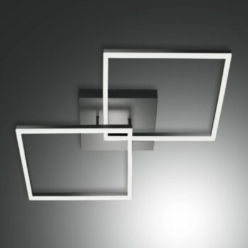 Stropné LED svietidlo Bard 65x65cm, 2-pl. antracit
