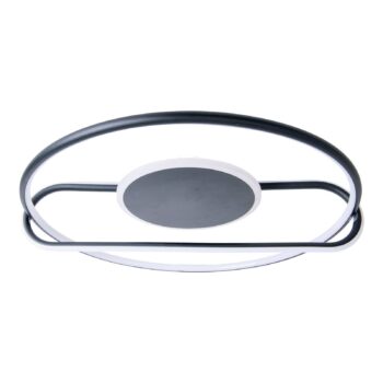 Stropné LED svietidlo Brendan, Ø 54 cm, čierna