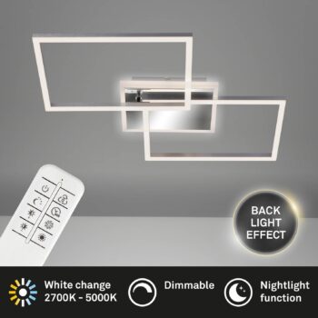 Stropné LED svietidlo Frame 2-pl., CCT, hliník