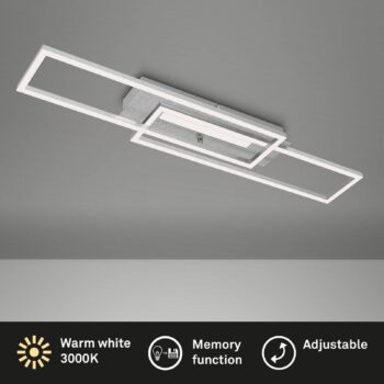 Stropné LED svietidlo Frame Mid, 3 000 K, hliník