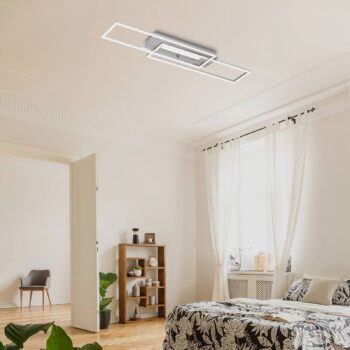Stropné LED svietidlo Frame Mid, 3 000 K, hliník