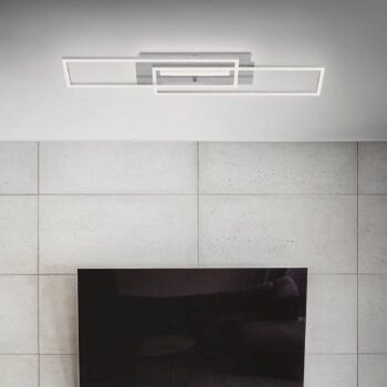 Stropné LED svietidlo Frame Mid, 3 000 K, hliník