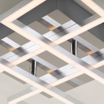 Stropné LED svietidlo Frames, 4 štvorce, otočné