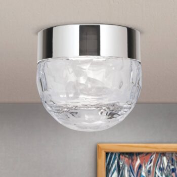 Stropné LED svietidlo Lopta 1-pl., nikel, okrúhle