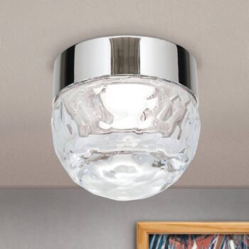 Stropné LED svietidlo Lopta 1-pl., nikel, okrúhle