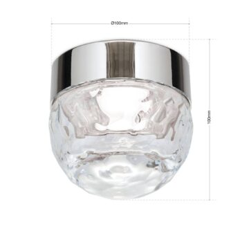 Stropné LED svietidlo Lopta 1-pl., nikel, okrúhle