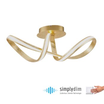 Stropné LED svietidlo Melinda, 30 W, zlaté