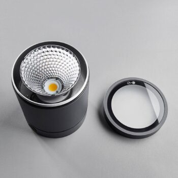Stropné LED svietidlo Negro do exteriéru
