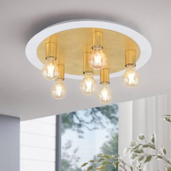 Stropné LED svietidlo Passano 6-pl. zlaté