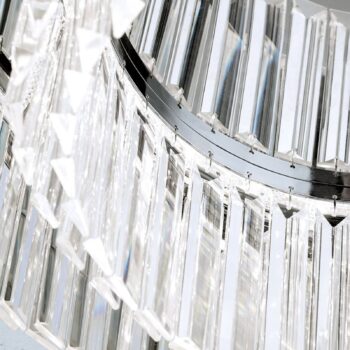 Stropné LED svietidlo Prism, chróm, Ø 55 cm