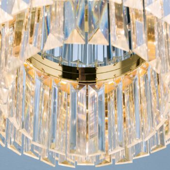 Stropné LED svietidlo Prism, zlaté, Ø 35 cm