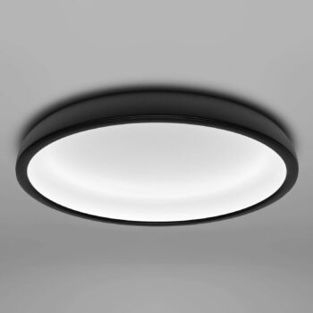 Stropné LED svietidlo Reflexio, Ø 46 cm, čierne