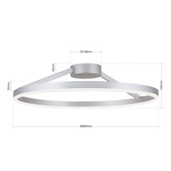 Stropné LED svietidlo Robert, Ø 60 cm