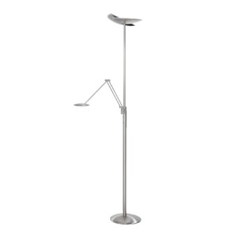 Stropné LED svietidlo Sapporo, CCT, čítacie rameno, nikel