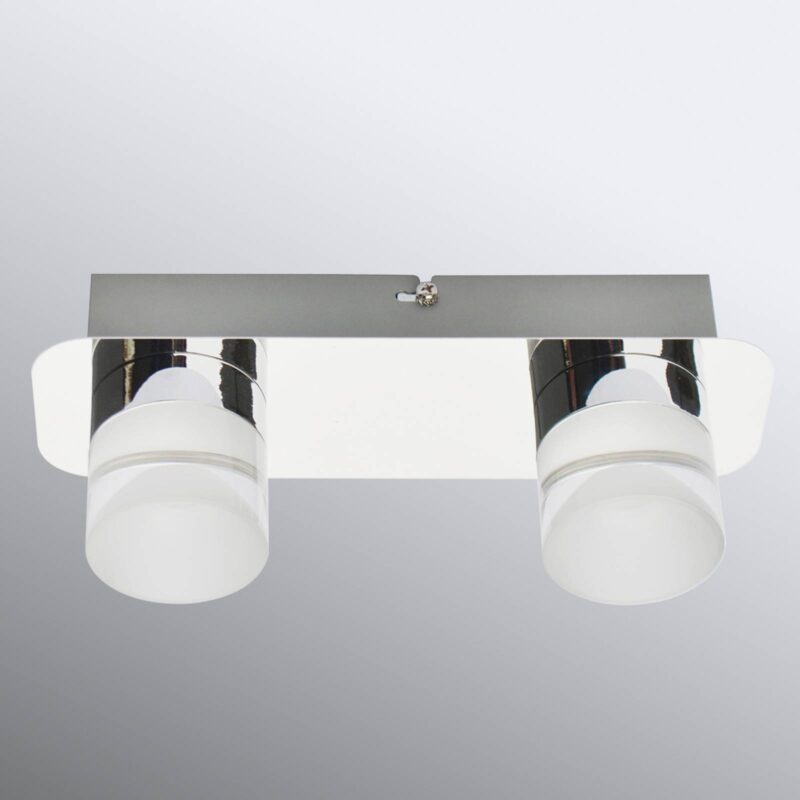 Stropné LED svietidlo Stefanie, 2-pl., chróm Stropné LED svietidlo Stefanie, 2-pl., chróm