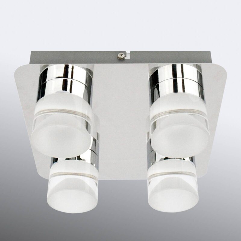 Stropné LED svietidlo Stefanie, 4-pl., chróm Stropné LED svietidlo Stefanie, 4-pl., chróm