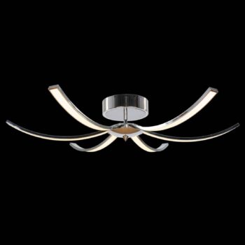 Stropné LED svietidlo Umbra 6-pl. 91 cm chróm
