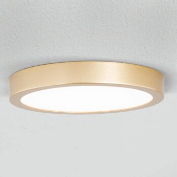 Stropné LED svietidlo Vika, okrúhle, zlatá, Ø 18cm