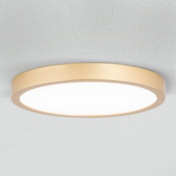 Stropné LED svietidlo Vika, okrúhle, zlatá, Ø 23cm