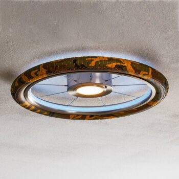 Stropné LED svietidlo Wheel, RGB, kamufláž