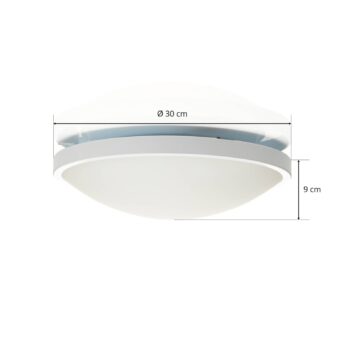 Stropné a nástenné svietidlo Plaza 31 cm biele