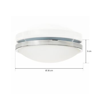 Stropné a nástenné svietidlo Plaza 31 cm, chrómové