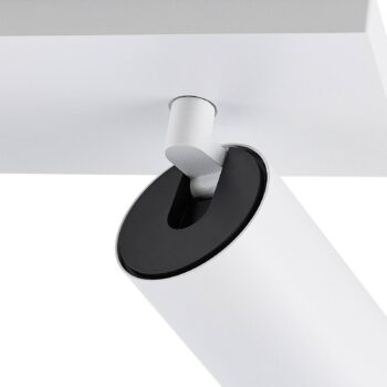 Stropné bodové svetlá CAN TILT, biele, 31 x 9 cm, 2-pl. kovové GU10