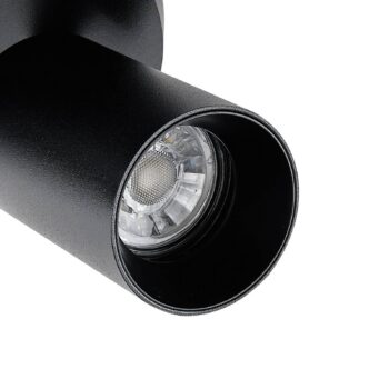 Stropné bodové svetlá CAN TILT, čierne, Ø 25 cm, 3-pl. kovové GU10