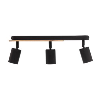 Stropné bodové svetlá Cover Wood, 3-plameňové