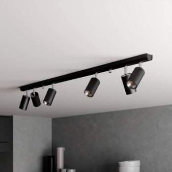 Stropné bodové svetlá Eye bodové 6-plameňové, čierne