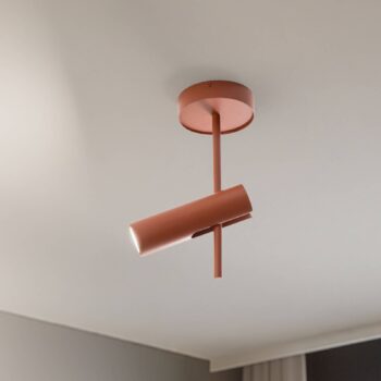 Stropné bodové svetlá Leda 1, tehlovo červené, 1-pl., výška 34 cm