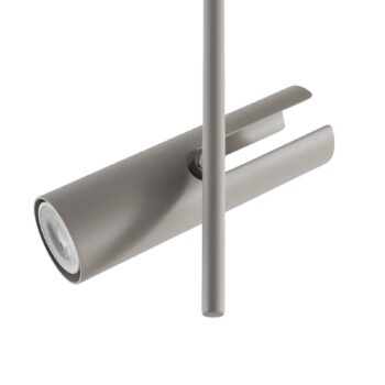 Stropné bodové svetlá Leda 2, taupe, 2-pl., oceľ, GU10, výška 55 cm