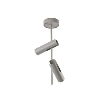 Stropné bodové svetlá Leda 2, taupe, 2-pl., oceľ, GU10, výška 55 cm