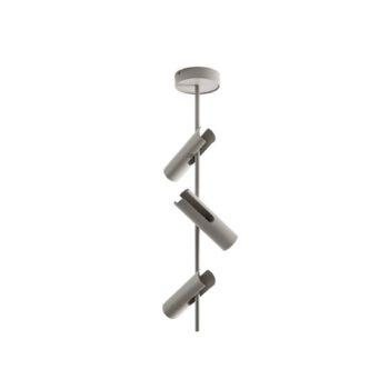 Stropné bodové svetlá Leda 3, taupe, 3-pl., oceľ, GU10, výška 76 cm