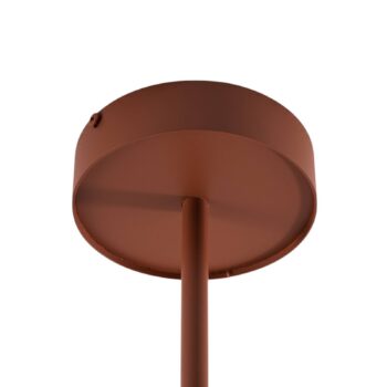 Stropné bodové svetlá Leda 3, tehlovo červené, 3-pl., oceľ, výška 76 cm