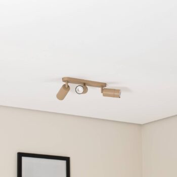 Stropné bodové svetlá Link, béžové, dĺžka 33 cm, 3-pl.