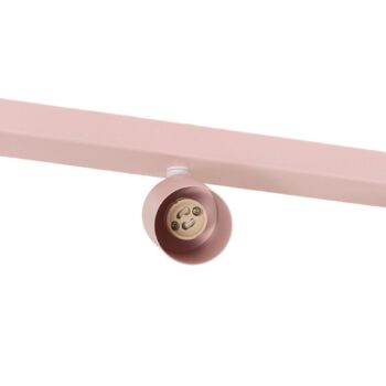 Stropné bodové svetlá Livia, ružové, 52 cm, 3-pl., kov, GU10