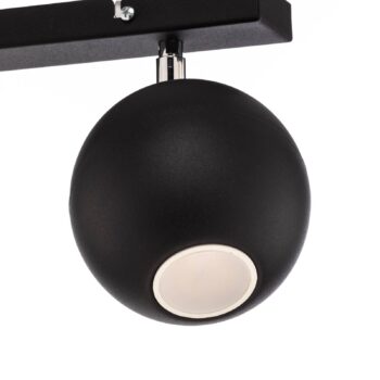 Stropné bodové svetlá Midnight v čiernej farbe 2-plameňové