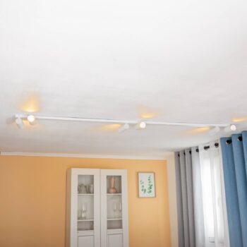 Stropné bodové svetlá Mono VI v bielej farbe, 6-plameňové