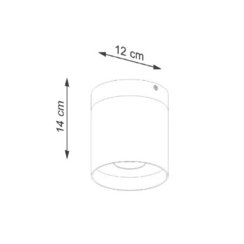 Stropné bodové svetlá Rif, biele, Ø 12 cm, drevo, hliník