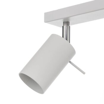 Stropné bodové svetlá Round, biele, 3-plameňové lineárne