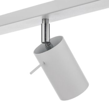 Stropné bodové svetlá Round, biele, 3-plameňové lineárne