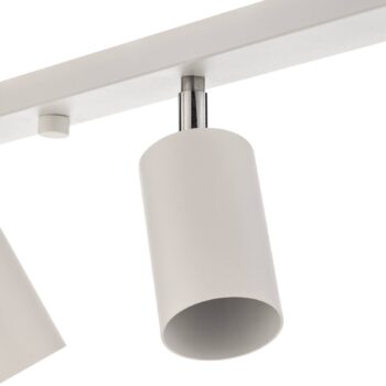 Stropné bodové svetlá Round, biele, 6-plameňové lineárne
