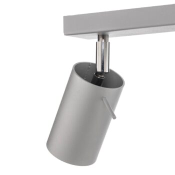 Stropné bodové svetlá Round, sivé, 2-plameňové