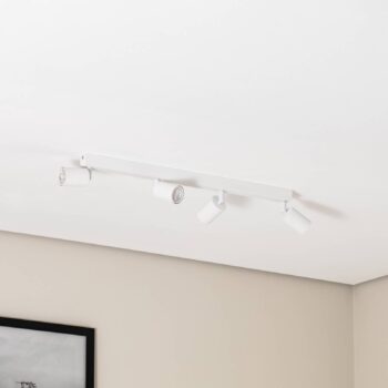 Stropné bodové svetlá Top, biele, 83 cm, 4-pl., kov, GU10